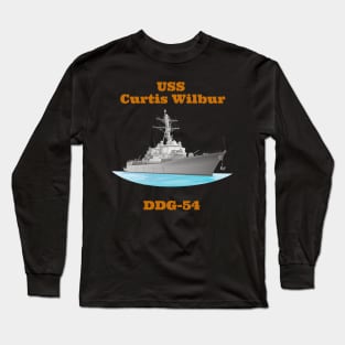 Curtis Wilbur DDG-54 Destroyer Ship Long Sleeve T-Shirt